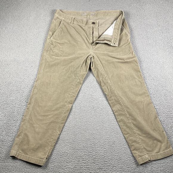 Mountain Hardwear Mini Corduroy Pants Men's 38x28 Khaki Beige Tan Work Hiking - Picture 1 of 13